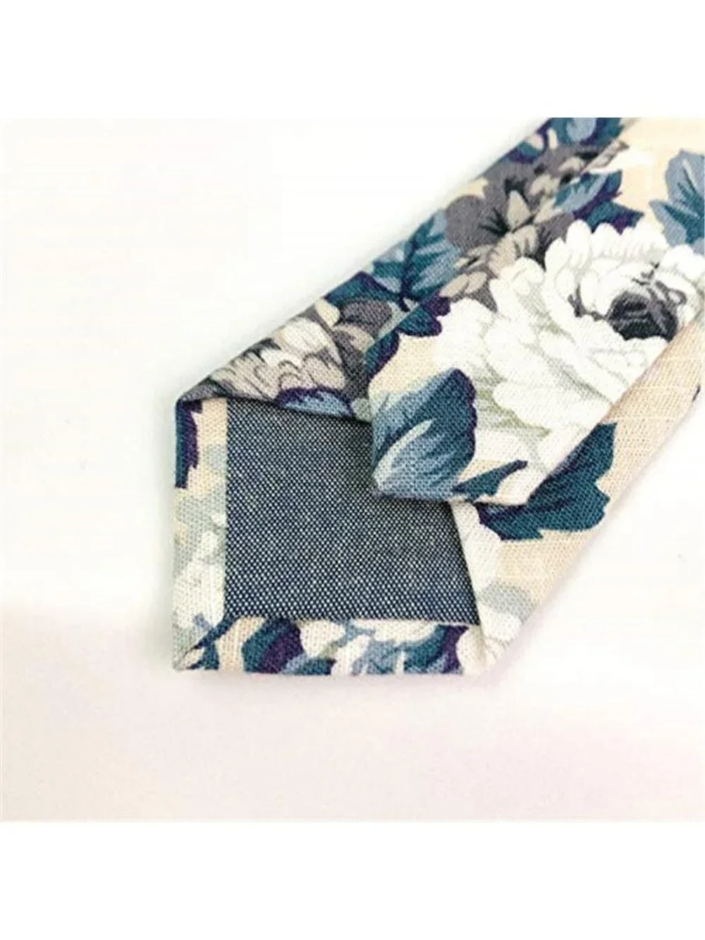 Men's Cotton Floral Neck Tie 2.56'' Printed Skinny Tie